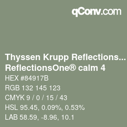 Code couleur: Thyssen Krupp Reflections One - ReflectionsOne® calm 4 | qconv.com