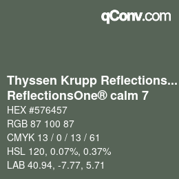 Código de color: Thyssen Krupp Reflections One - ReflectionsOne® calm 7 | qconv.com