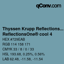 Farbcode: Thyssen Krupp Reflections One - ReflectionsOne® cool 4 | qconv.com