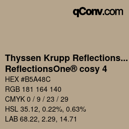 Farbcode: Thyssen Krupp Reflections One - ReflectionsOne® cosy 4 | qconv.com