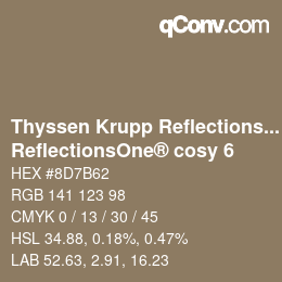 Farbcode: Thyssen Krupp Reflections One - ReflectionsOne® cosy 6 | qconv.com