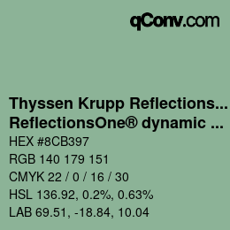 Código de color: Thyssen Krupp Reflections One - ReflectionsOne® dynamic 3 | qconv.com