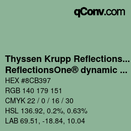 カラーコード: Thyssen Krupp Reflections One - ReflectionsOne® dynamic 3 | qconv.com