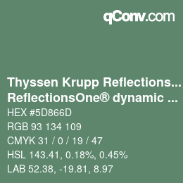 Farbcode: Thyssen Krupp Reflections One - ReflectionsOne® dynamic 5 | qconv.com