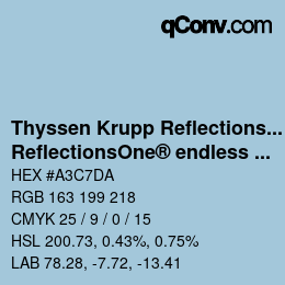 Código de color: Thyssen Krupp Reflections One - ReflectionsOne® endless 2 | qconv.com