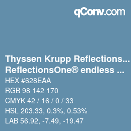 Código de color: Thyssen Krupp Reflections One - ReflectionsOne® endless 5 | qconv.com