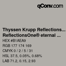 Farbcode: Thyssen Krupp Reflections One - ReflectionsOne® eternal 3 | qconv.com