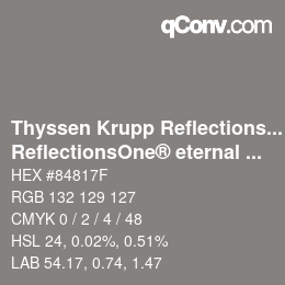 Código de color: Thyssen Krupp Reflections One - ReflectionsOne® eternal 5 | qconv.com