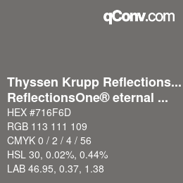 Farbcode: Thyssen Krupp Reflections One - ReflectionsOne® eternal 6 | qconv.com