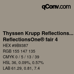 Código de color: Thyssen Krupp Reflections One - ReflectionsOne® fair 4 | qconv.com