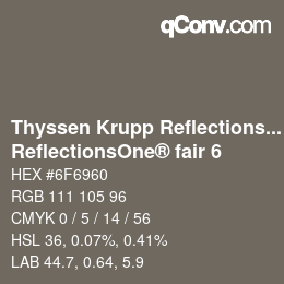 Farbcode: Thyssen Krupp Reflections One - ReflectionsOne® fair 6 | qconv.com