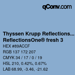 Farbcode: Thyssen Krupp Reflections One - ReflectionsOne® fresh 3 | qconv.com