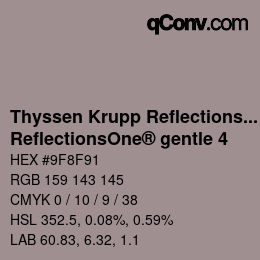 Farbcode: Thyssen Krupp Reflections One - ReflectionsOne® gentle 4 | qconv.com