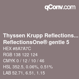 Farbcode: Thyssen Krupp Reflections One - ReflectionsOne® gentle 5 | qconv.com