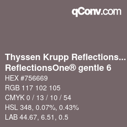 Código de color: Thyssen Krupp Reflections One - ReflectionsOne® gentle 6 | qconv.com