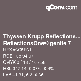 Farbcode: Thyssen Krupp Reflections One - ReflectionsOne® gentle 7 | qconv.com