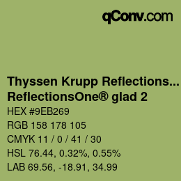 Farbcode: Thyssen Krupp Reflections One - ReflectionsOne® glad 2 | qconv.com