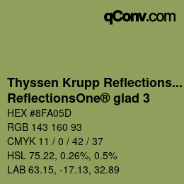 Farbcode: Thyssen Krupp Reflections One - ReflectionsOne® glad 3 | qconv.com