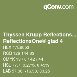 Código de color: Thyssen Krupp Reflections One - ReflectionsOne® glad 4 | qconv.com