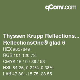 Código de color: Thyssen Krupp Reflections One - ReflectionsOne® glad 6 | qconv.com