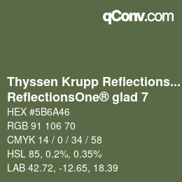 Código de color: Thyssen Krupp Reflections One - ReflectionsOne® glad 7 | qconv.com