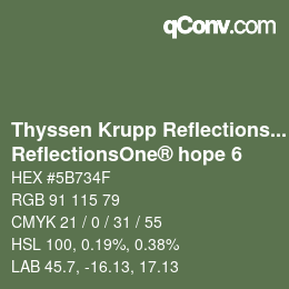 Farbcode: Thyssen Krupp Reflections One - ReflectionsOne® hope 6 | qconv.com