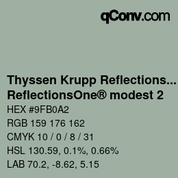 Farbcode: Thyssen Krupp Reflections One - ReflectionsOne® modest 2 | qconv.com