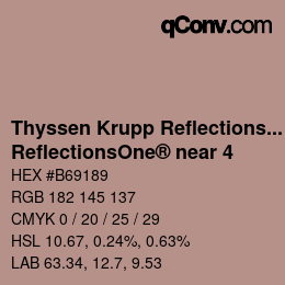 Código de color: Thyssen Krupp Reflections One - ReflectionsOne® near 4 | qconv.com