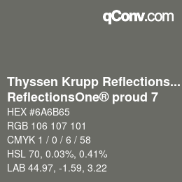 Farbcode: Thyssen Krupp Reflections One - ReflectionsOne® proud 7 | qconv.com