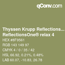 Farbcode: Thyssen Krupp Reflections One - ReflectionsOne® relax 4 | qconv.com