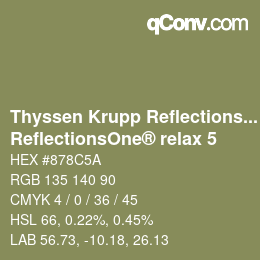 Farbcode: Thyssen Krupp Reflections One - ReflectionsOne® relax 5 | qconv.com