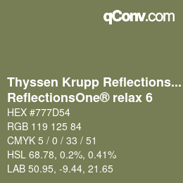 Farbcode: Thyssen Krupp Reflections One - ReflectionsOne® relax 6 | qconv.com