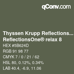 Farbcode: Thyssen Krupp Reflections One - ReflectionsOne® relax 8 | qconv.com