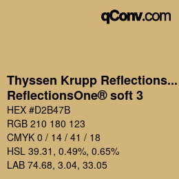 Código de color: Thyssen Krupp Reflections One - ReflectionsOne® soft 3 | qconv.com