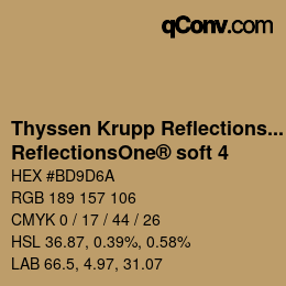 Código de color: Thyssen Krupp Reflections One - ReflectionsOne® soft 4 | qconv.com