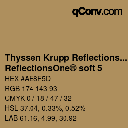 颜色代码: Thyssen Krupp Reflections One - ReflectionsOne® soft 5 | qconv.com