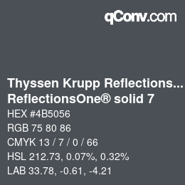 Farbcode: Thyssen Krupp Reflections One - ReflectionsOne® solid 7 | qconv.com