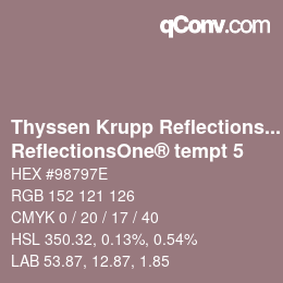 Farbcode: Thyssen Krupp Reflections One - ReflectionsOne® tempt 5 | qconv.com