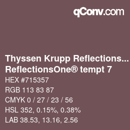 Farbcode: Thyssen Krupp Reflections One - ReflectionsOne® tempt 7 | qconv.com