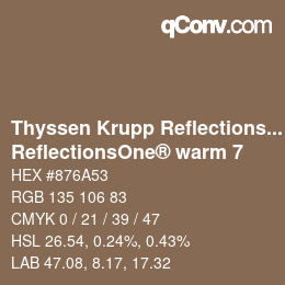 Farbcode: Thyssen Krupp Reflections One - ReflectionsOne® warm 7 | qconv.com