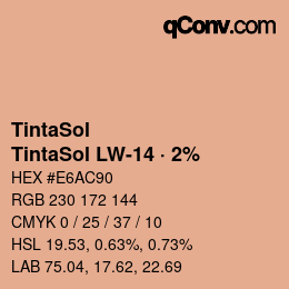 Code couleur: TintaSol - TintaSol LW-14 · 2% | qconv.com