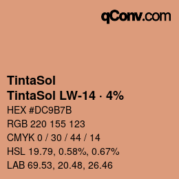 Code couleur: TintaSol - TintaSol LW-14 · 4% | qconv.com