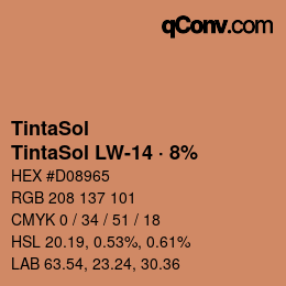 Code couleur: TintaSol - TintaSol LW-14 · 8% | qconv.com