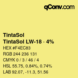 Farbcode: TintaSol - TintaSol LW-18 · 4% | qconv.com