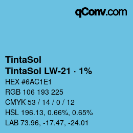 Farbcode: TintaSol - TintaSol LW-21 · 1% | qconv.com