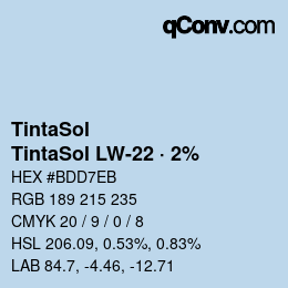 Code couleur: TintaSol - TintaSol LW-22 · 2% | qconv.com