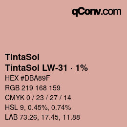 Farbcode: TintaSol - TintaSol LW-31 · 1% | qconv.com