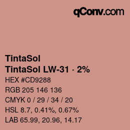 カラーコード: TintaSol - TintaSol LW-31 · 2% | qconv.com