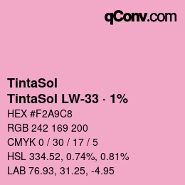 カラーコード: TintaSol - TintaSol LW-33 · 1% | qconv.com