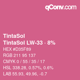 Code couleur: TintaSol - TintaSol LW-33 · 8% | qconv.com